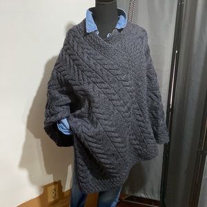 Kilronan Merino Wool Poncho Worn Just Once!